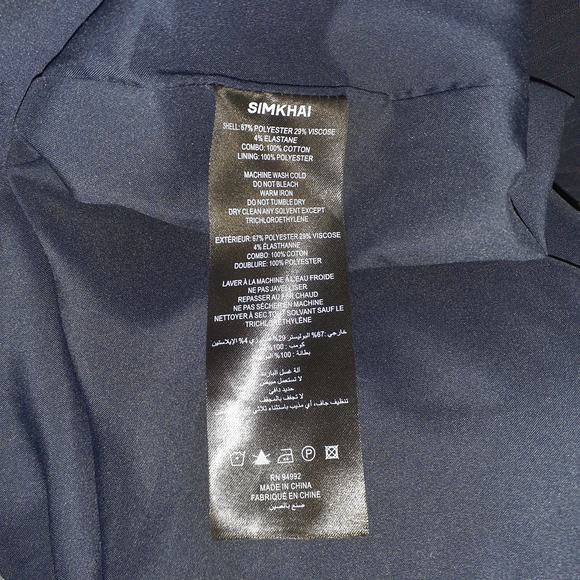 Simkhai 'Graham Shirting' Black Combo Mini Dress Size 6 - Picture 5 of 5